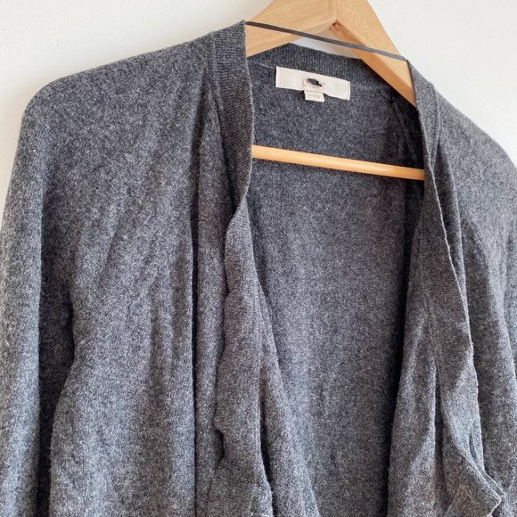 Loft NWOT Women's Wool Mix Drape Cardigan Sweater Open-Front, Gray, Size Medium - Picture 7 of 10